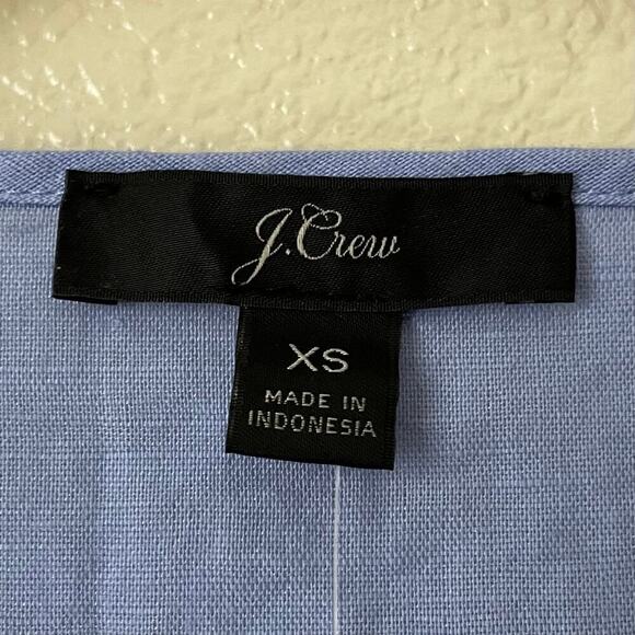 J. Crew Dress Womens XS Lilac Purple Linen Cotton Midi Tunic Embroidered Beachy - Picture 10 of 13